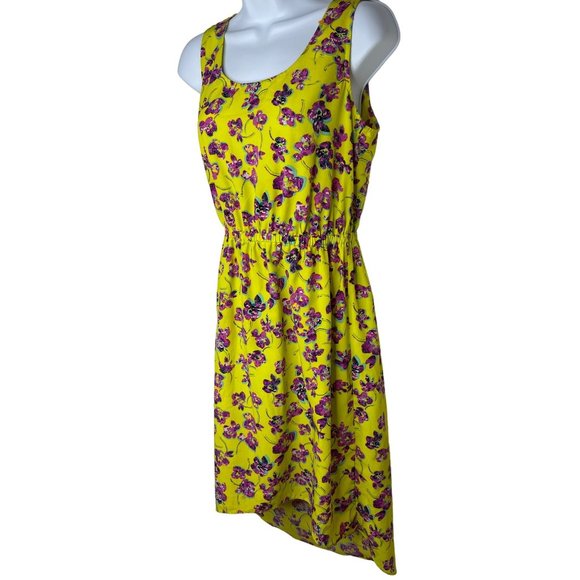 Daisy Fuentes High Low Floral Flowers Print Pattern Spring Sleeveless Dress NWT - Picture 3 of 16